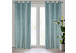 Dekorační velurový závěs s průchodkami SV. MENTOL 140x250 cm Dekorační velurový závěs s průchodkami SV. MENTOL 140x250 cm