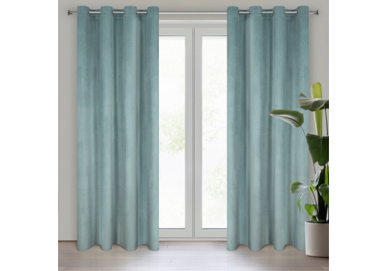 Jednobarevné závěs s průchodkami MENTOL 140x250 cm