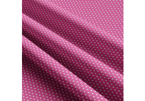 Bavlnená látka, vzor 3 mm biela bodka na amarantovom podklade, metráž 160 cm Bavlnená látka, vzor 3 mm biela bodka na amarantovom podklade, metráž 160 cm