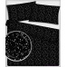 Bavlnená látka vzor galaxia na čiernom podklade, metráž 160 cm      