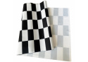 Látka do exteriéru na zahradné lehátka a húpacie siete, farba bielo-čierna šachovnica 5x10 cm