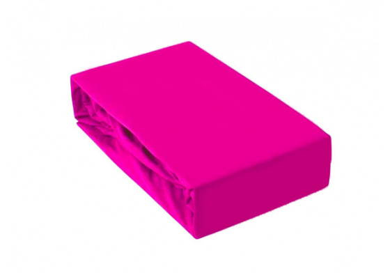 Prostěradlo s gumou 160x200 cm Jersey, barva Fuchsie