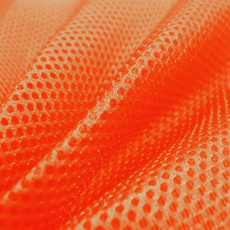 3D Sieťovina pletená, farba oranžová, D523