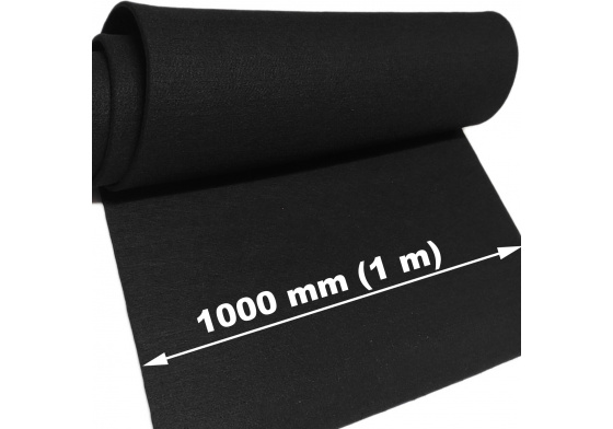 Filc techniczny 10 mm kolor Czarny, szerokość 100 cm