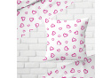 Bavlnená látka, vzor srdiečka Růžové , farba biela, metráž 160 cm