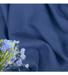 Ľanová prírodná látka Júlia farba modrá 154 gr/m2 6354