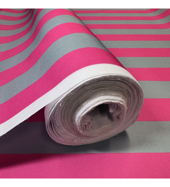 Venkovní látka na zahradní lehátka a houpací sítě barva šedo-řůžová, 5 cm