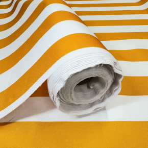 Vonkajšia látka na záhradné lehátka a hojdacie siete farba bielo-žltá, 5 cm