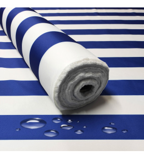 Akce Voděodolná látka Premium, 190 g/m², 35 x 160 cm, proužky modré