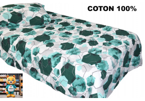 Krepové obliečky na zips, farba Smaragdová, 140x200 cm 