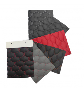 Vzorkovník poťahových látok Ekokoža prešívaná vzor GEO