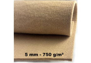 Technický filc 5 mm, farba Béžová, metráž 100 cm