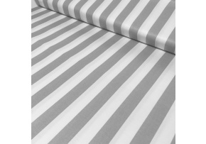 Bavlnená látka vzor prúžok šedý 20 mm, metráž 150 cm          