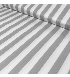 Bavlnená látka vzor prúžok šedý 20 mm, metráž 150 cm          