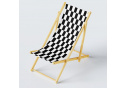 Látka do exteriéru na zahradné lehátka a húpacie siete, farba Bielo-Čierna Šachovnica 5x10 cm