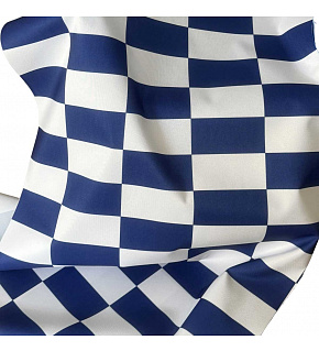 Látka do exteriéru na zahradné lehátka a húpacie siete, farba bielo modra šachovnica 5x10 cm Látka do exteriéru na zahradné lehátka a húpacie siete, farba bielo modra šachovnica 5x10 cm