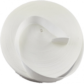 Polypropylénový kabelkový popruh 25 mm biely (balenie 50 m)