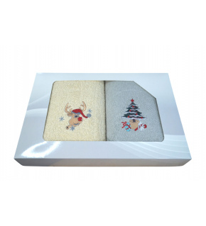 Sada froté uterákov Froté 2 ks, farba Šedá a Ecru