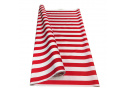 Tissu d'extérieur pour transats et hamacs de jardin, blanc-rouge, 5 cm