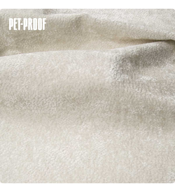 Velurová potahová látka Aphrodite Ivory pro nábytek, metráž - Pet Proof