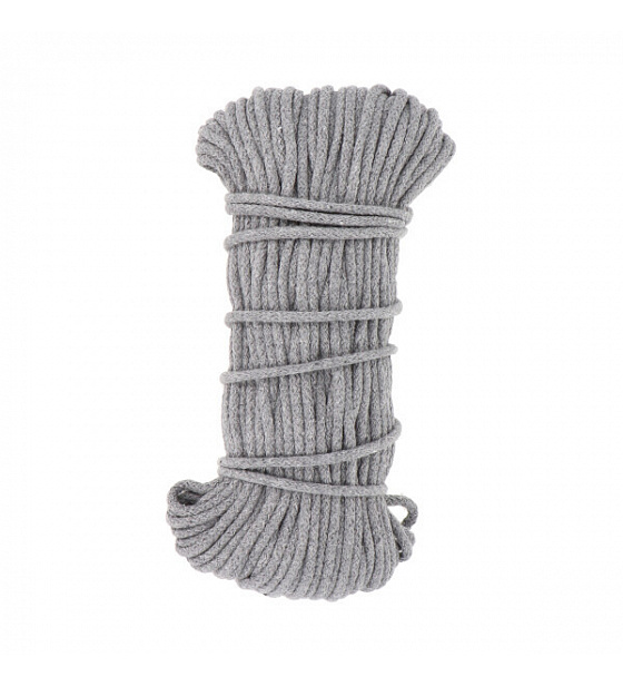Počet obrázků: 2 Bavlnené-Polyesterové lano 5 mm x 10 m, farba Šedá