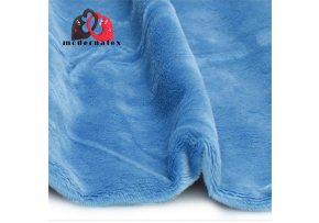 Jednofarebná látka Minky mikroplyš farba modrá 