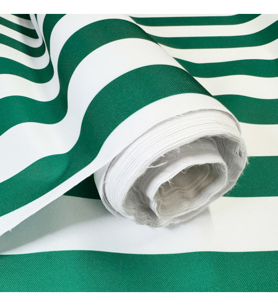 Venkovní látka na zahradní lehátka a houpací sítě barva bílo-zelená, 5 cm