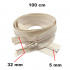 Zips špirálový, farba béžová 5 mm, dĺžka 100 cm