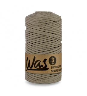 Bavlnená šnúra 3mm, 100m, farba Tm. Béžová 