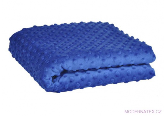 Minky 380 látky mikroplyš puntík  barva chaber