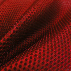 3D Sieťovina pletená, farba červená, D171