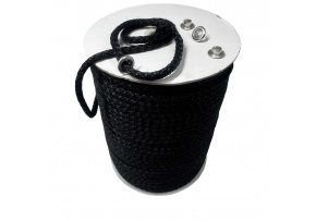 Bavlnené-Polyesterové lano 5 mm x 10 m, farba Čierna