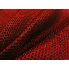 3D Sieťovina pletená, farba červená, D171