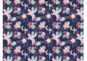Bavlněné látky vzor Jednorožec na granátovém