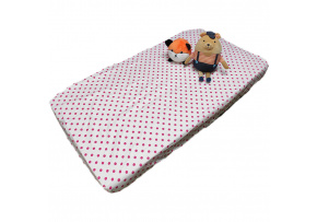 Detská bavlnená plachta do postieľky na gumu 120x60 cm vzor bodky Detská bavlnená plachta do postieľky na gumu 120x60 cm vzor bodky