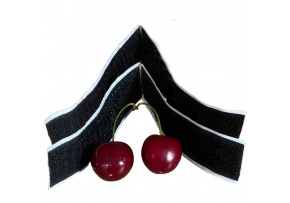 Pásik na suchý zips s lepidlom, farba Černá 2x20 cm, šírka 25 mm Pásik na suchý zips s lepidlom, farba Černá 2x20 cm, šírka 25 mm