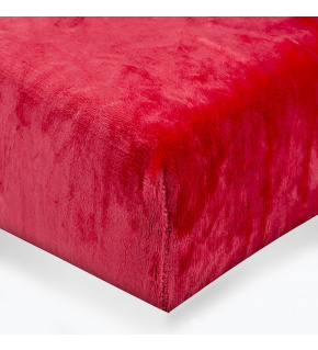 Posteľná plachta mikroflanel, farba červená 140x200 cm