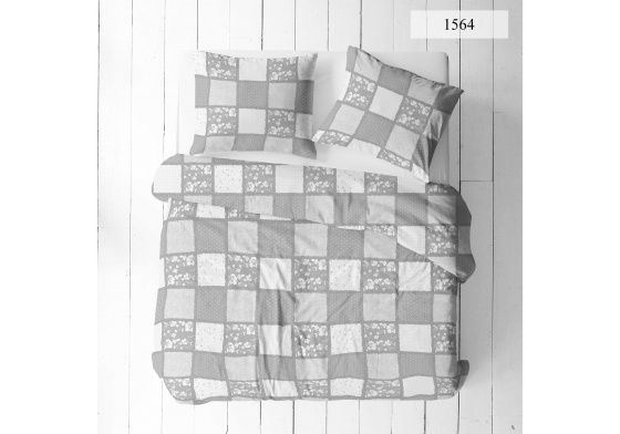 Flanelové povlečení na zip, barva Šedá, 140x200 cm  