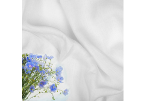 Ľanová prírodná látka Júlia farba biela 154 gr/m2 