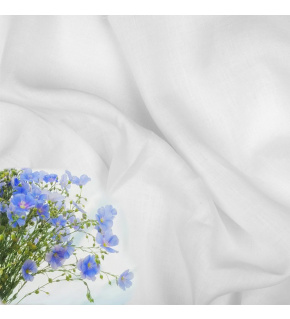 Ľanová prírodná látka Júlia farba biela 154 gr/m2 