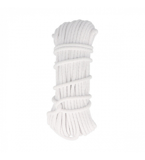 Počet obrázků: 2 Bavlnené-Polyesterové lano 5 mm x 10 m, farba Biela