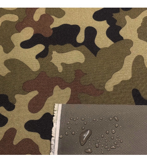 Nepremokavá látka Kodura 96 , farba maskáčová, metráž 150 cm   