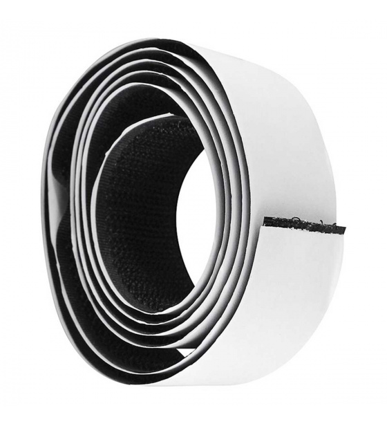 Pásik na suchý zips s lepidlom, farba Černá 50 cm, šírka 100 mm