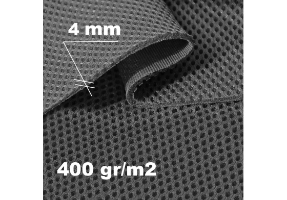 3D Síťovina pletená 400 gr/m2 Grafitová 4mm