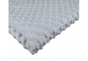 Látka Minky vzor bodky, farba šedá 