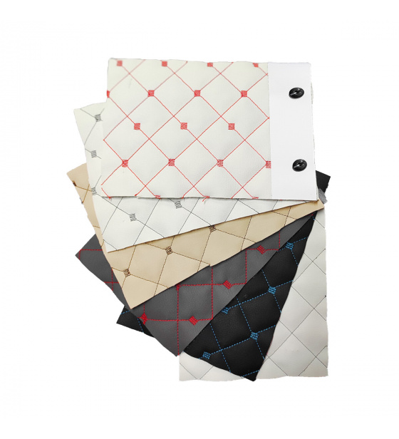 Vzorkovník poťahových látok Ekokoža prešívaná MIX